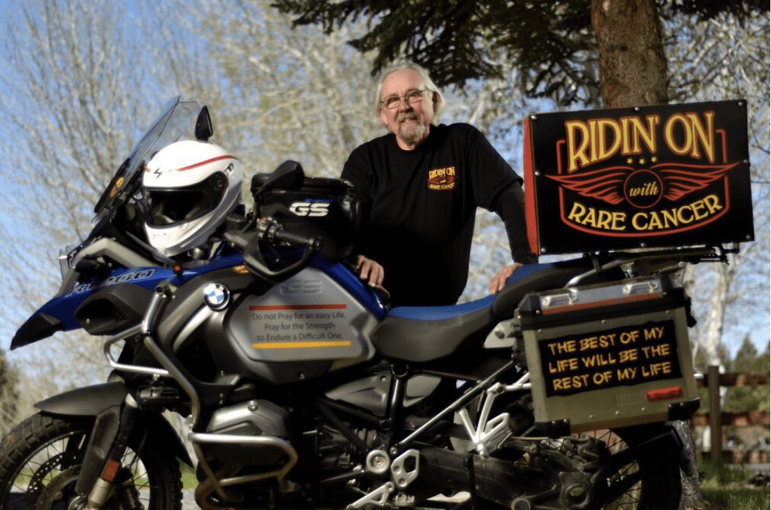 Pat Shannon with his motorcycle