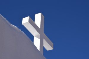 Cross atop St Jerome Chapel, Taos